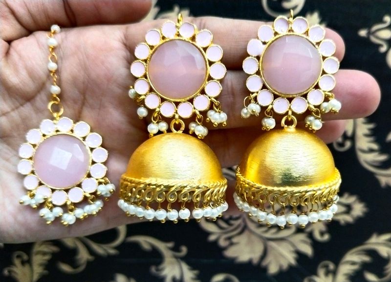 Brass Jhumka Maangtika Set(Pick Any 1)