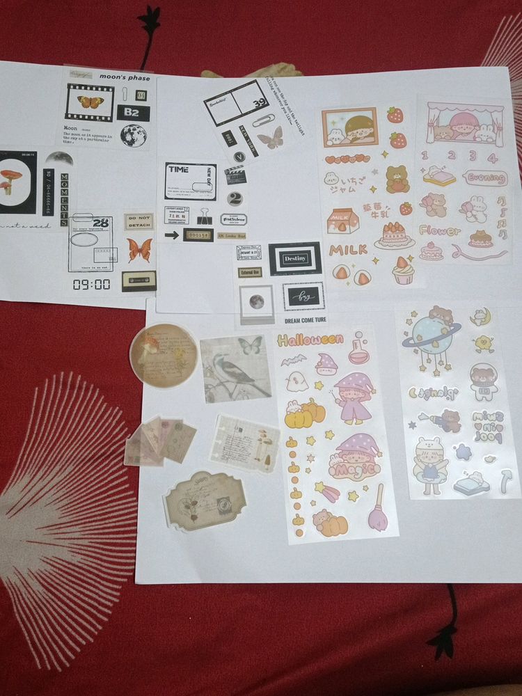 Cute Scrapbook Stickers Combo