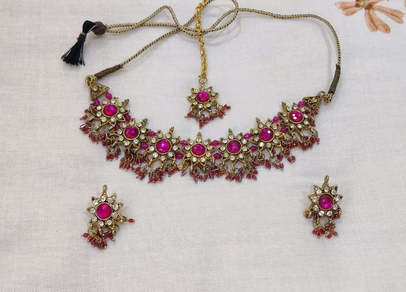 Pink Diamond Beautiful Jewellery Set