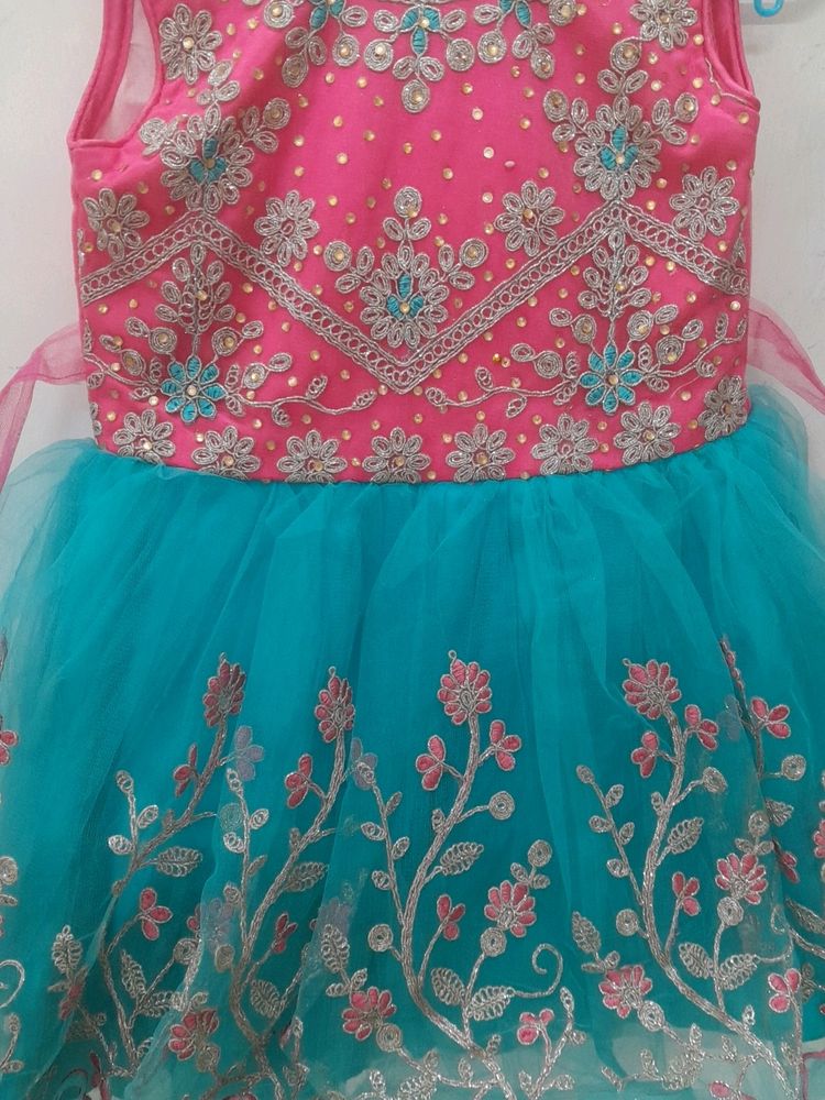 Girls Pink And Blue Dress