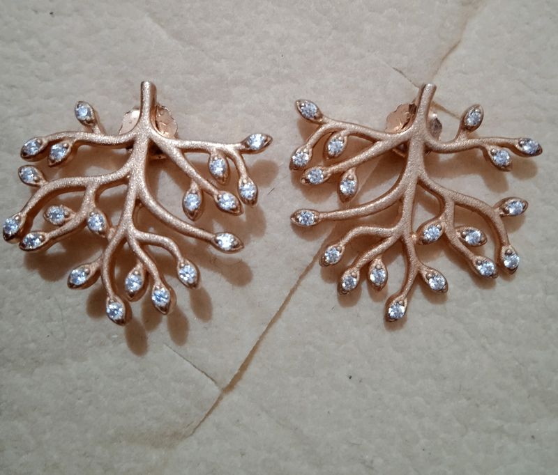 Malabar Rose Gold SP925 Silver Earrings/Studs