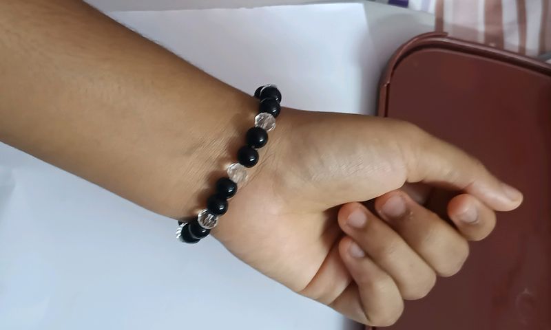 Black And White Beads Bracelet