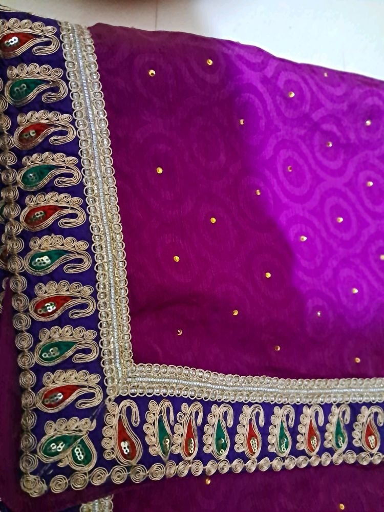 Purple Color Saree