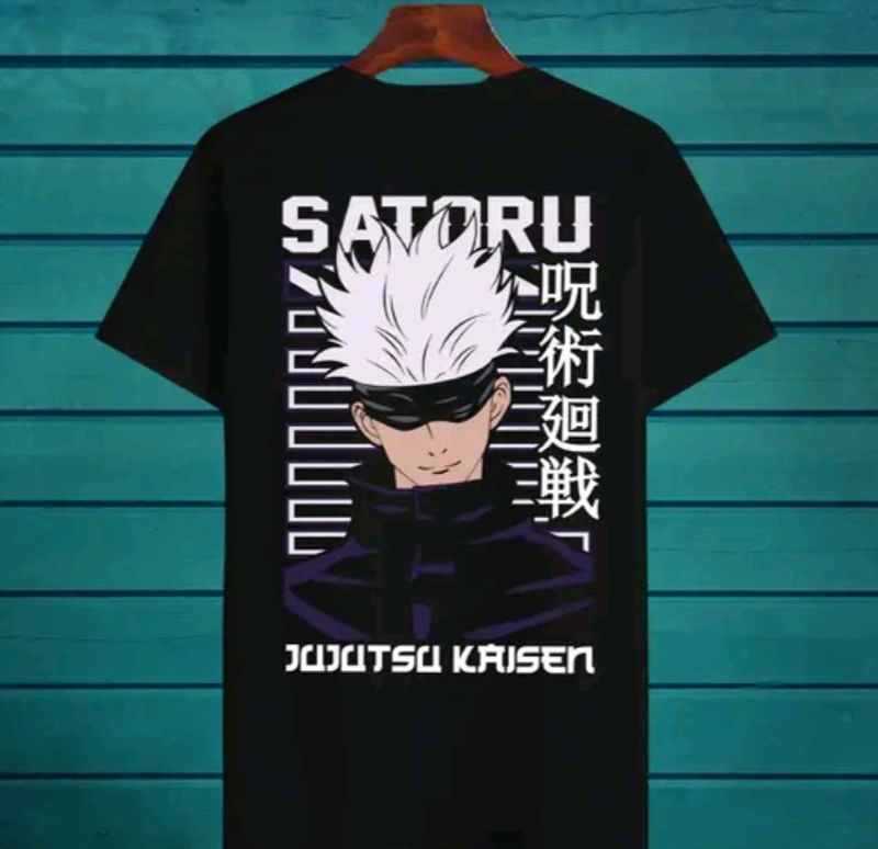 Trendy Mens Anime Back Printed Tshirt 180Gsm