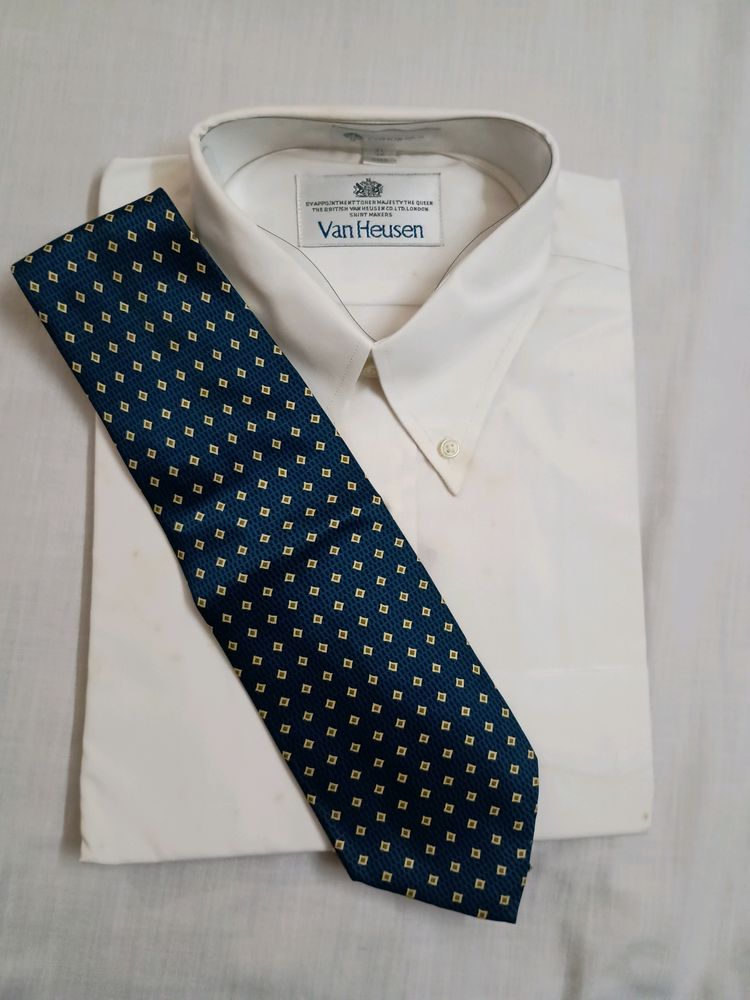 Zodiac Blue Lustre Silk Men's Tie (New)