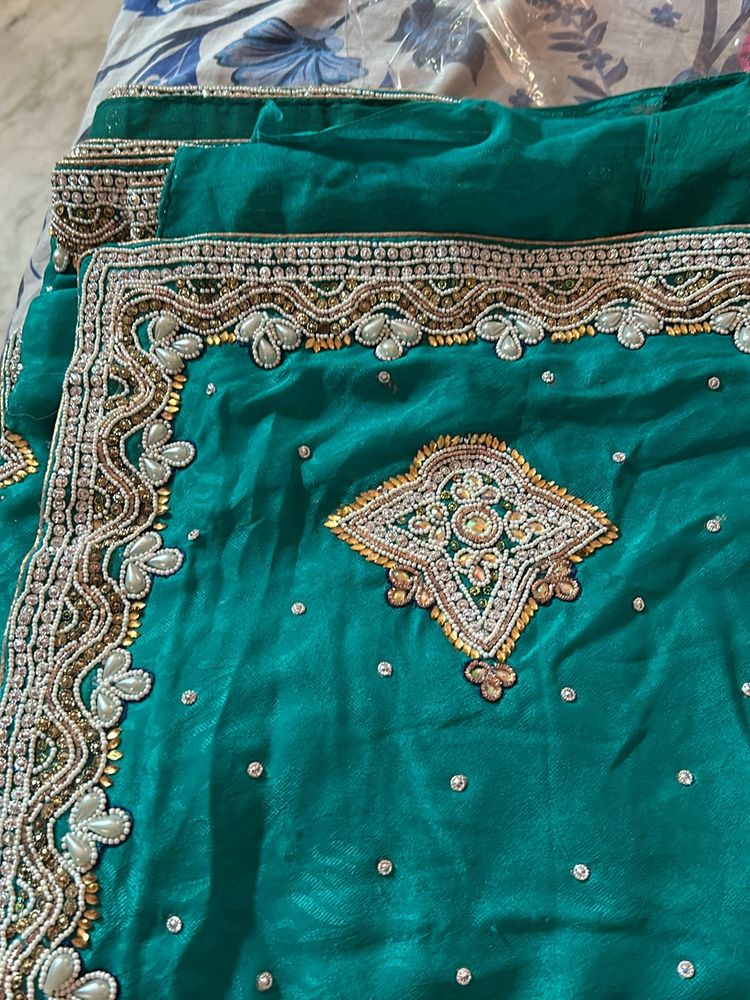 Sea Green Colour Saree