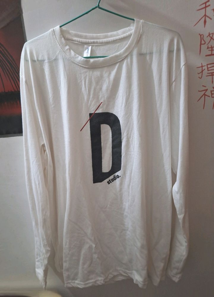 Men's White D-Printed [Xl] Regular Fit T-shirt