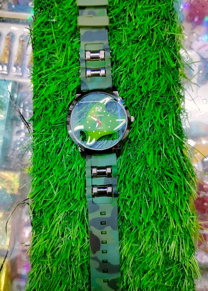 Stylish Army Print Watch