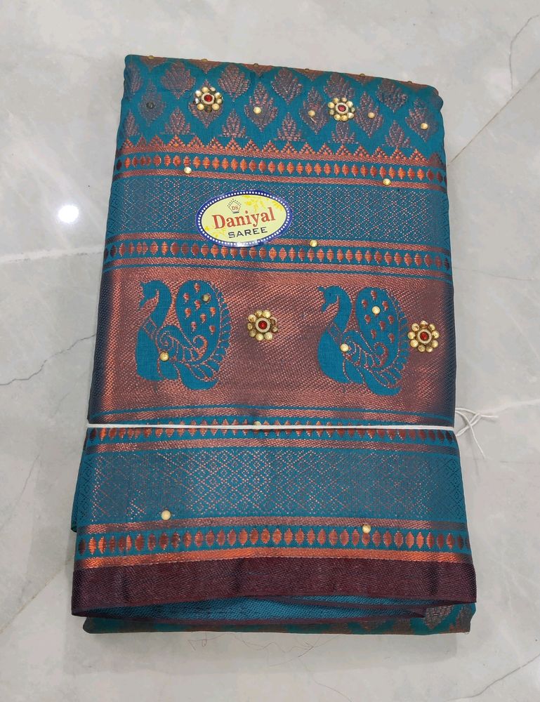 Brocade Jhalak With Stone Work