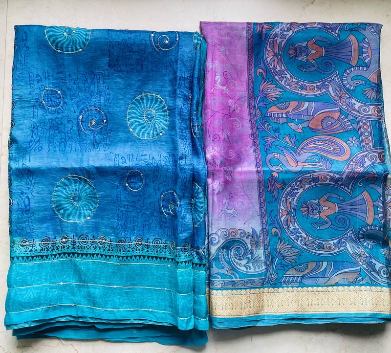 Paper silk Saree Combo