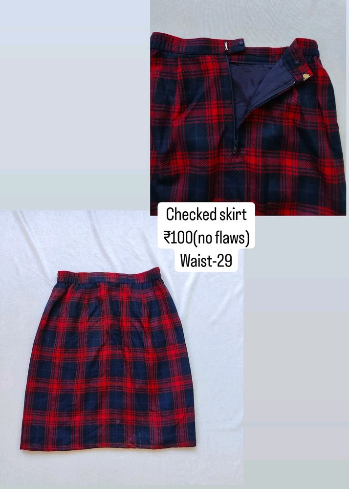 Checked Skirt