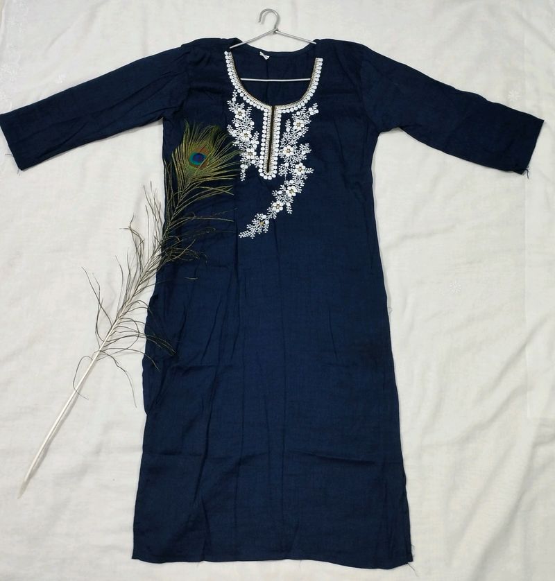 Women Beautiful Blue Kurta 😍