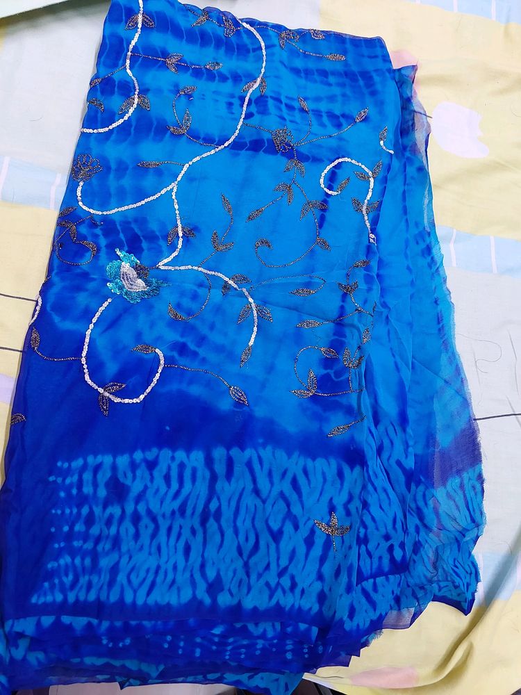 Pure Georgett Heavy Saree