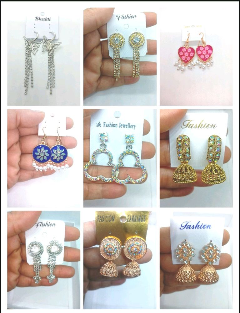 30 Rs Off Sale 9 Brand New Earring Combo