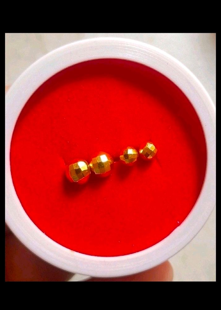 Two.Pair Of Gold Earrings