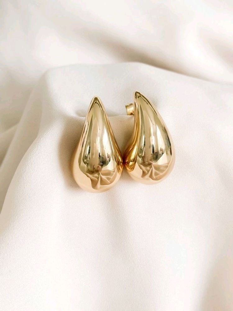 Golden And Silver Drops Earrings