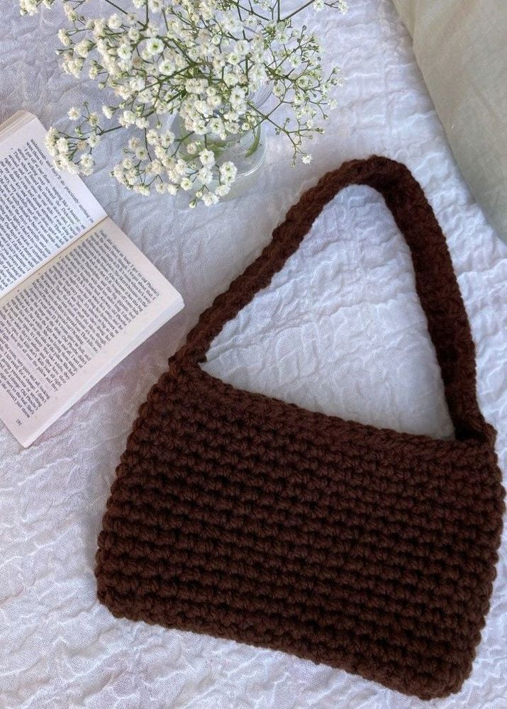 ‼️ SALE ‼️Crochet Plane Brown Bag 🌸