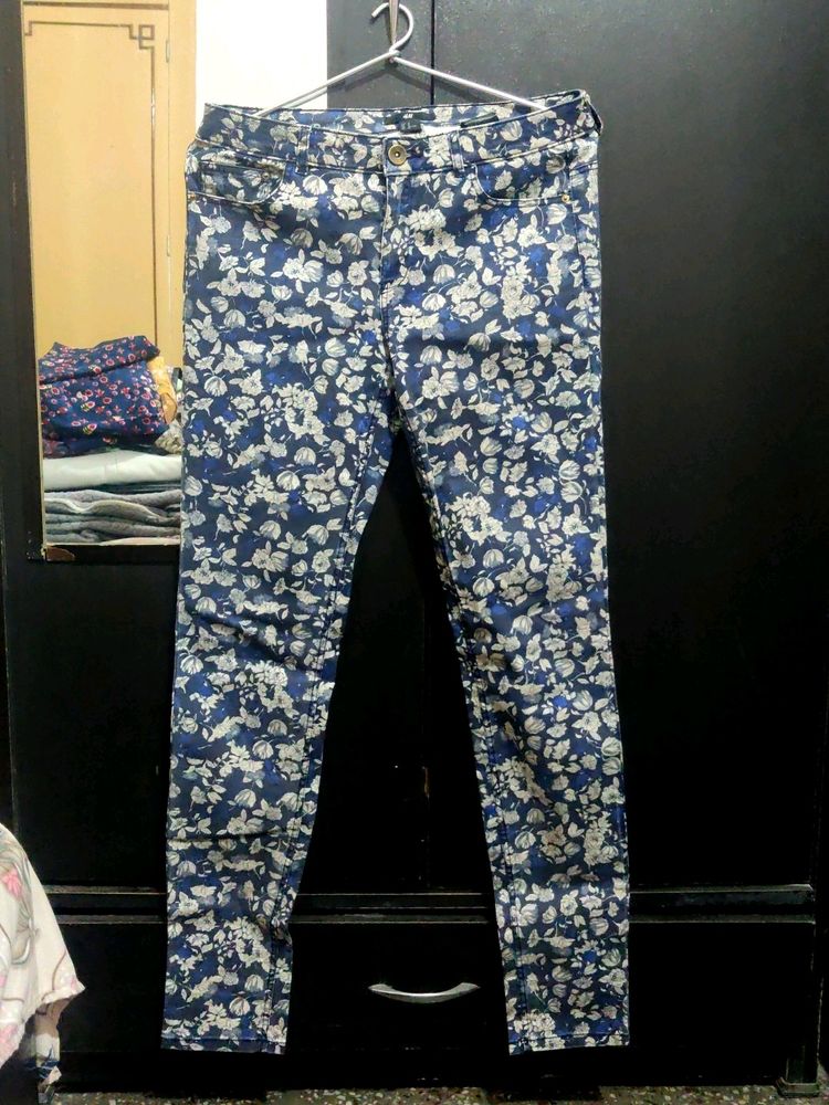 H&M Floral Jeans