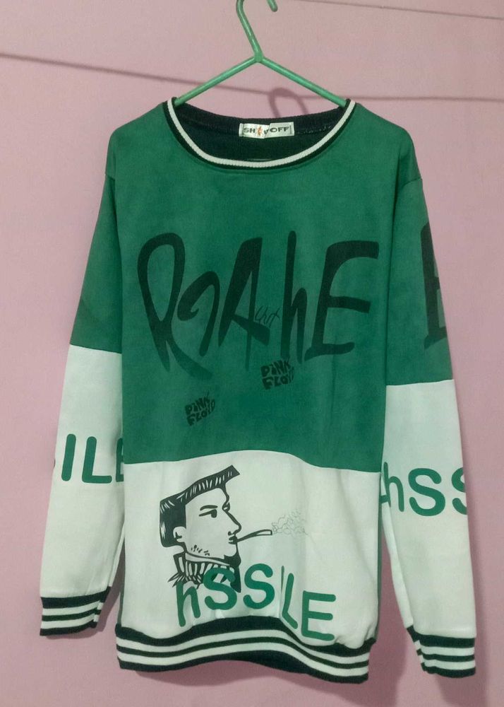 New Green printed Sweatshirt.