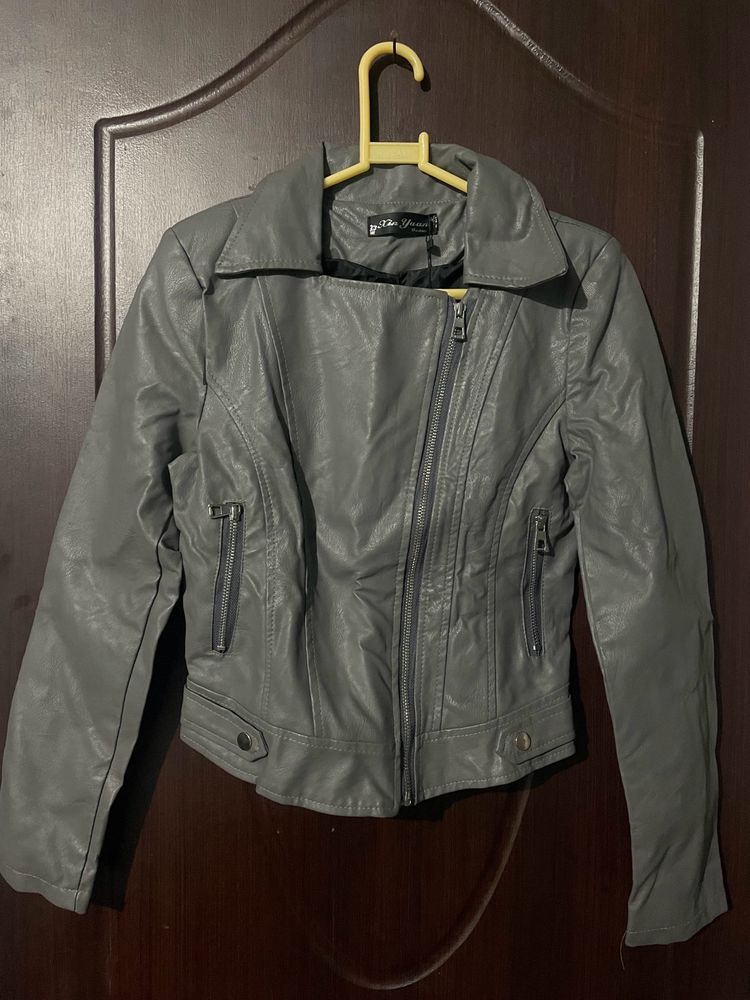 Faux Leather Biker Jacket