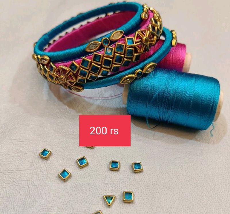 New Silk Thread Bangles Set