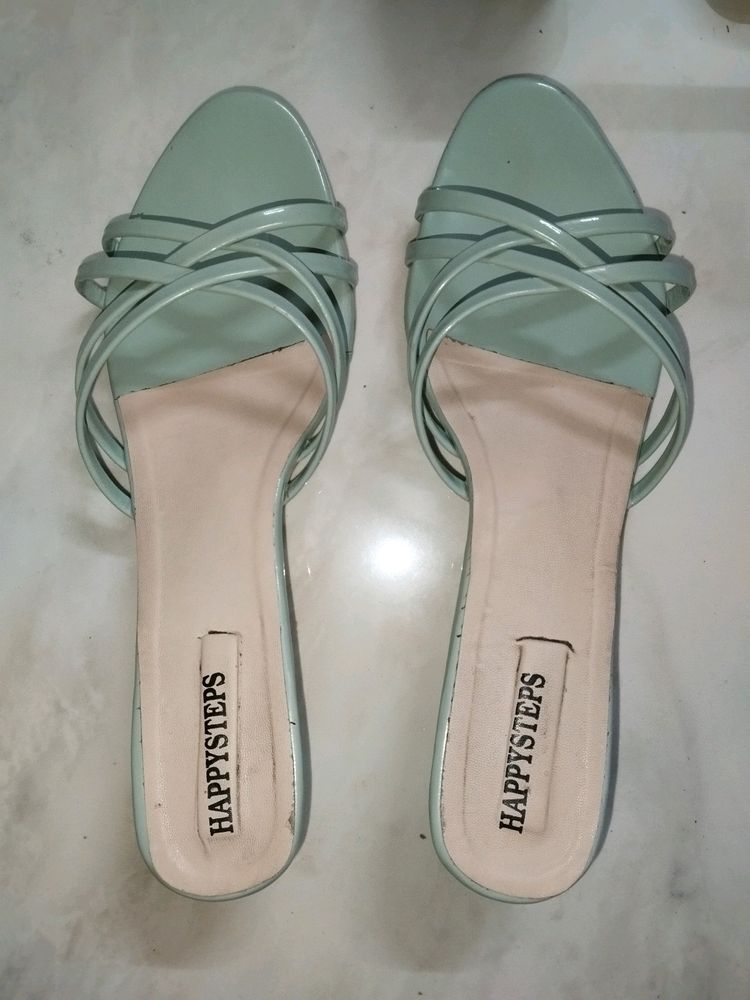 Sea Green Kitten Heels