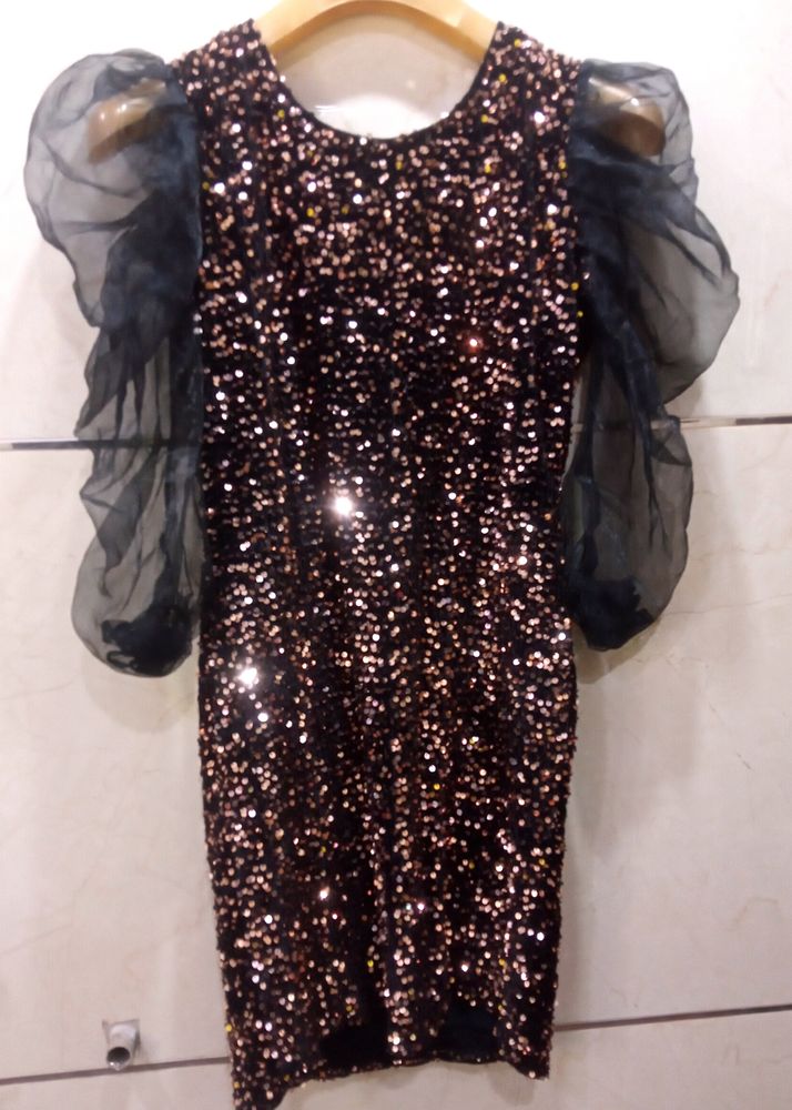 Black Sequin Dress