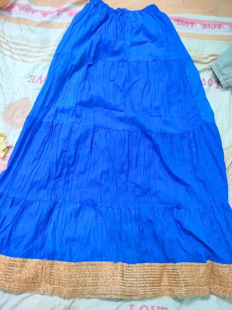 Blue Colored Ethnic Skirt New