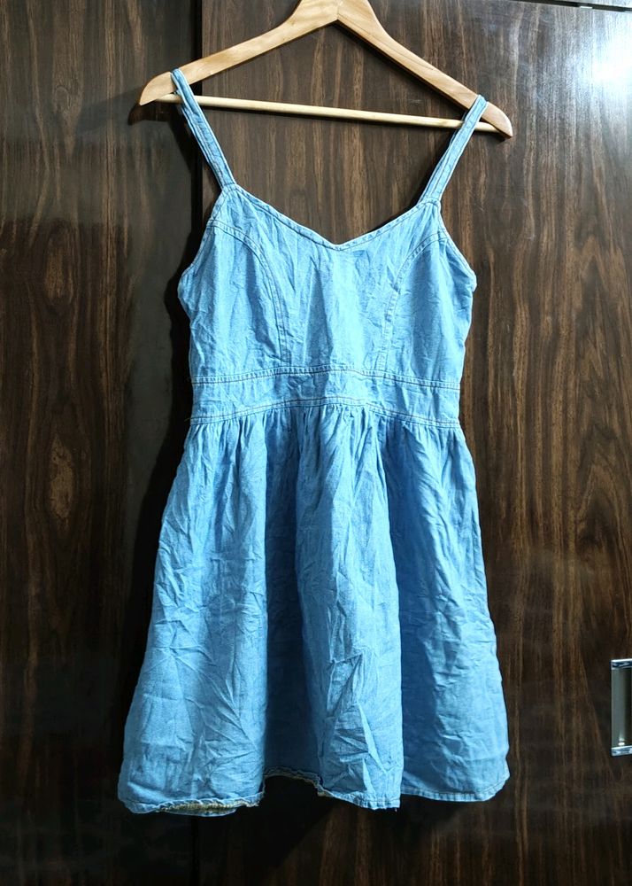 Korean One Piece Denim Dress For Women