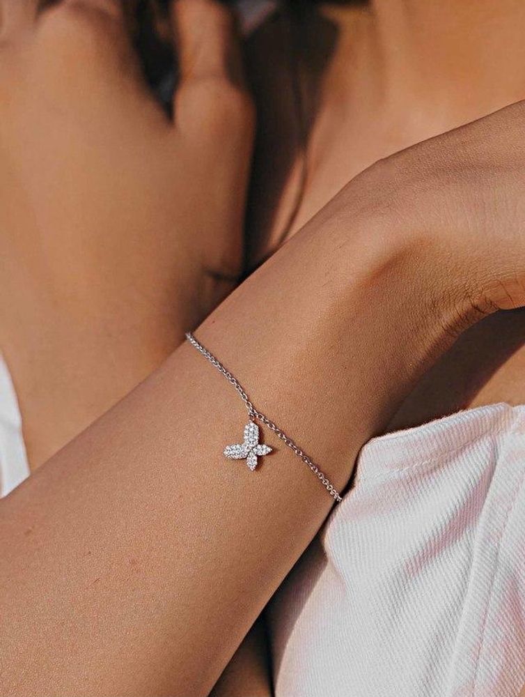 SHAYA BY CARATLANE Silver Butterfly Bracelet