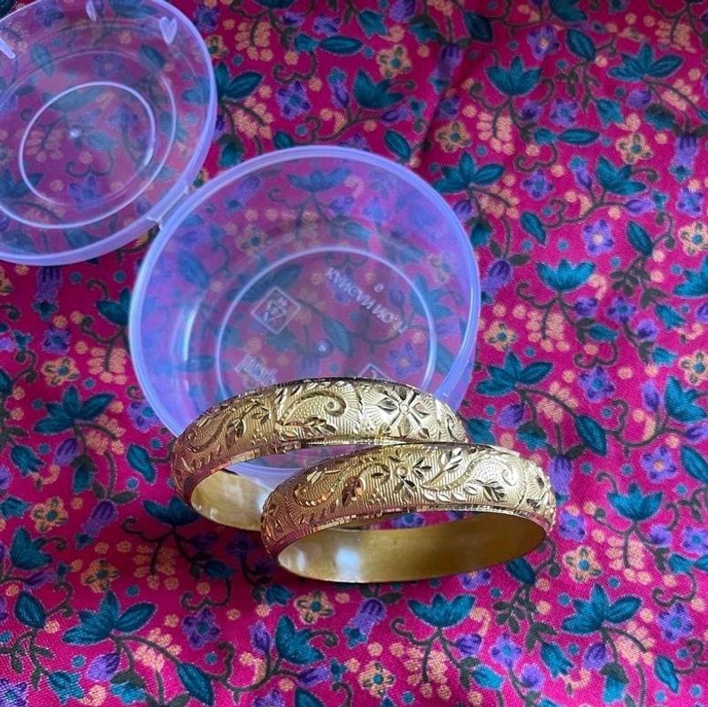 Golden Bangles Pair