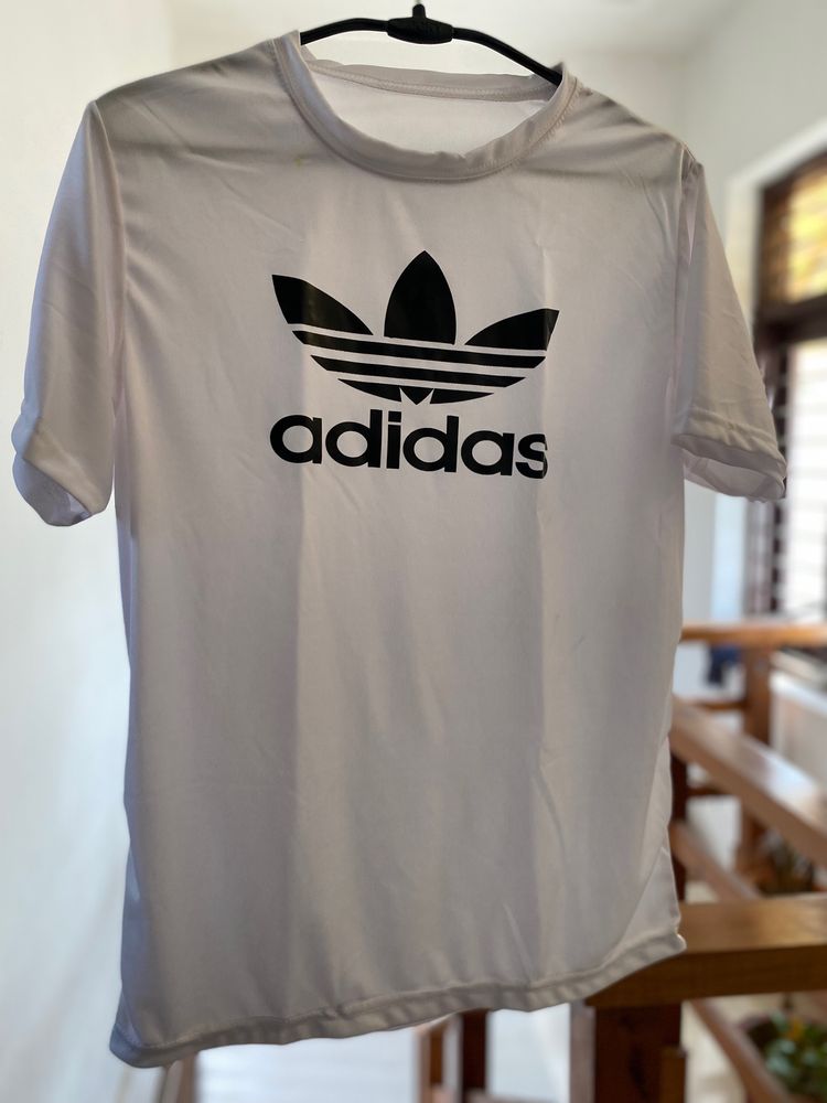 Dry Fit T shirt With Adidas Logo. Size L