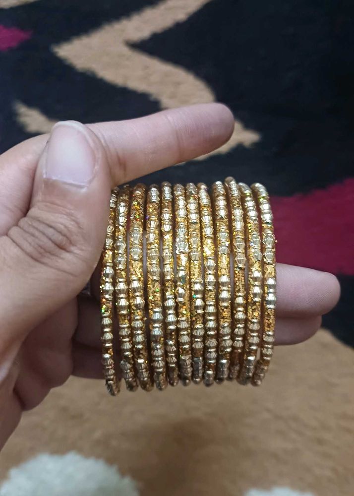 Golden Glass Bangles