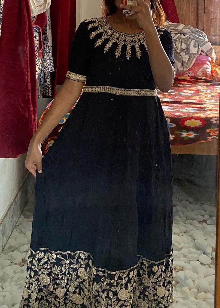 Elegant Ethnic Black Dress