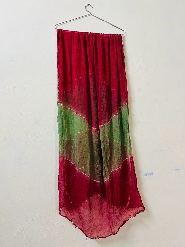 Red And Green Dupatta For Girls