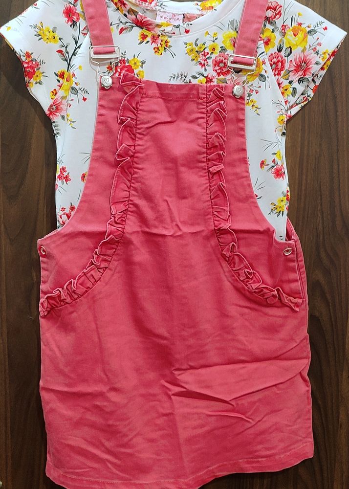 Branded Top and Dungaree set for Teenage Girls.