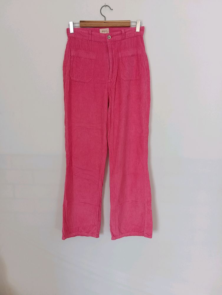 Pink Corduroy Casual Pant (Women)