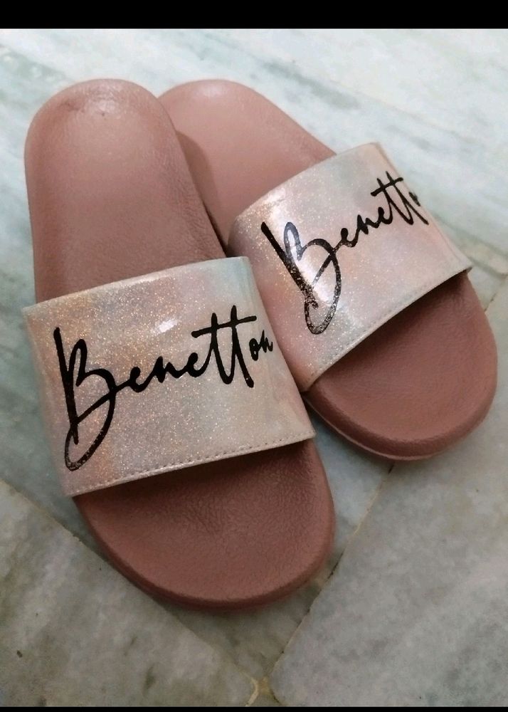 Pink Benetton Slippers