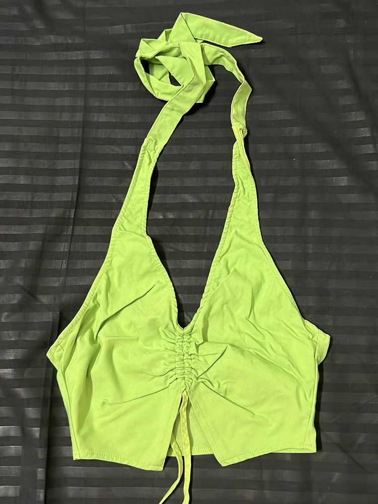 Halter Green Top