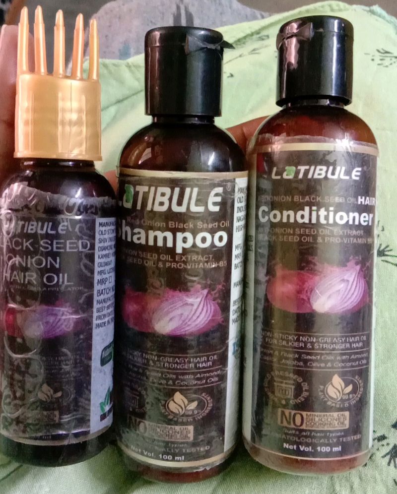 LATIBULE redonion Black Seed Hair Oil, And Shampoo,And Conditioner