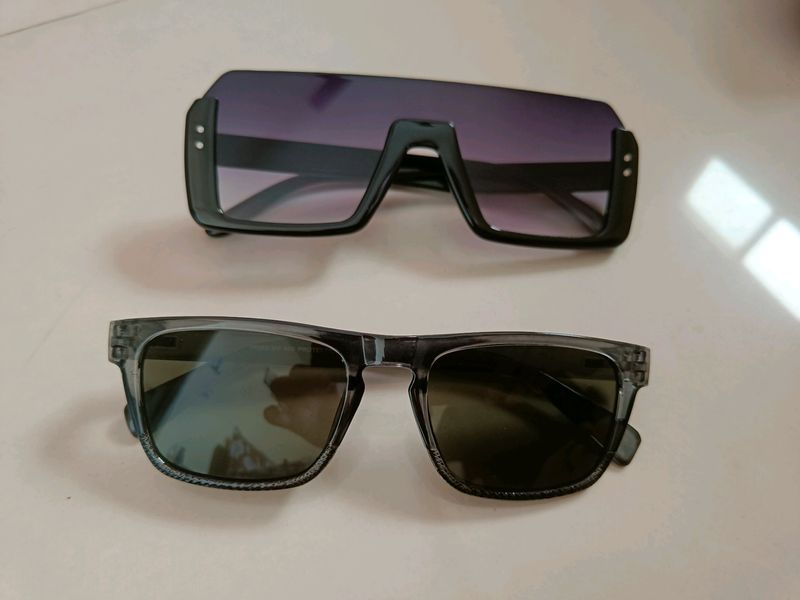 2 Sunglasses Unisex With Case .