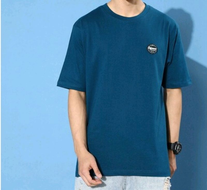 Blue Graphic Oversized T-shirt