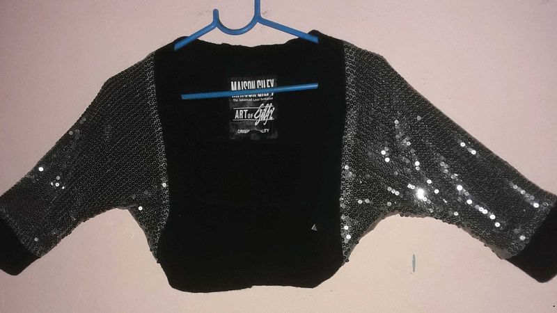 Party Wear Glittery Crop Koti