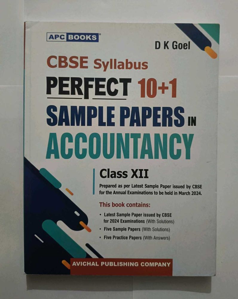 Perfect 10+1 Accountancy CBSE 12 2024 by DK Goel