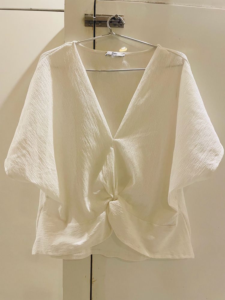 ZARA knotted Top In Size L