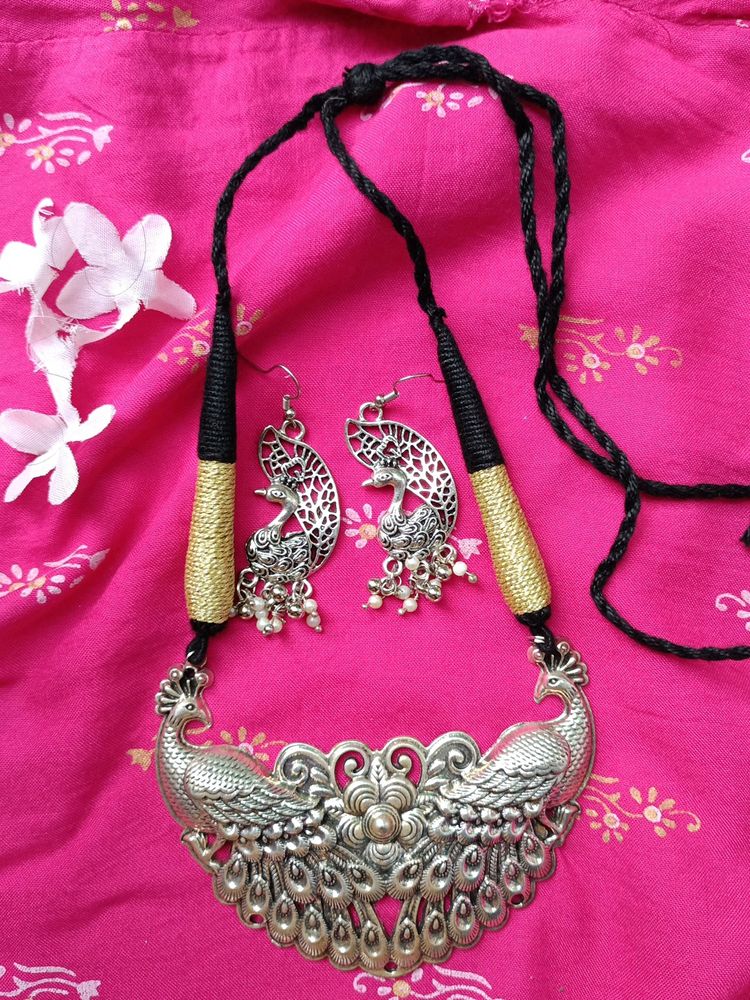 Beautiful Oxidised Necklace Set