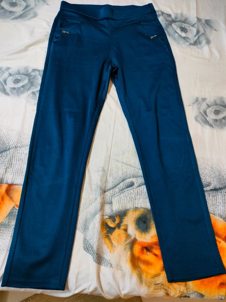 Blue Casual Wear Trouser