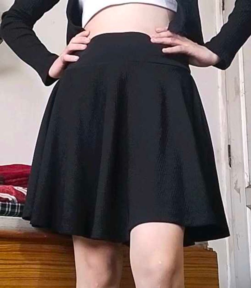 Black Skirt With Attached Underpants