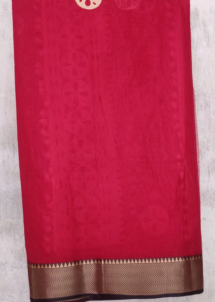 Applic Cotton Saree