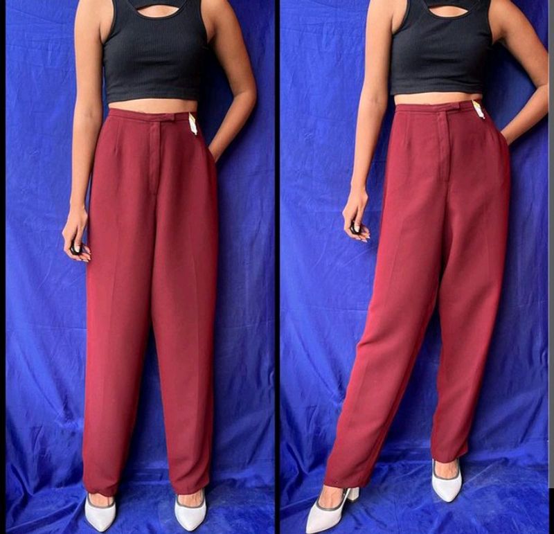 Maroon Flare Dress Pant✨